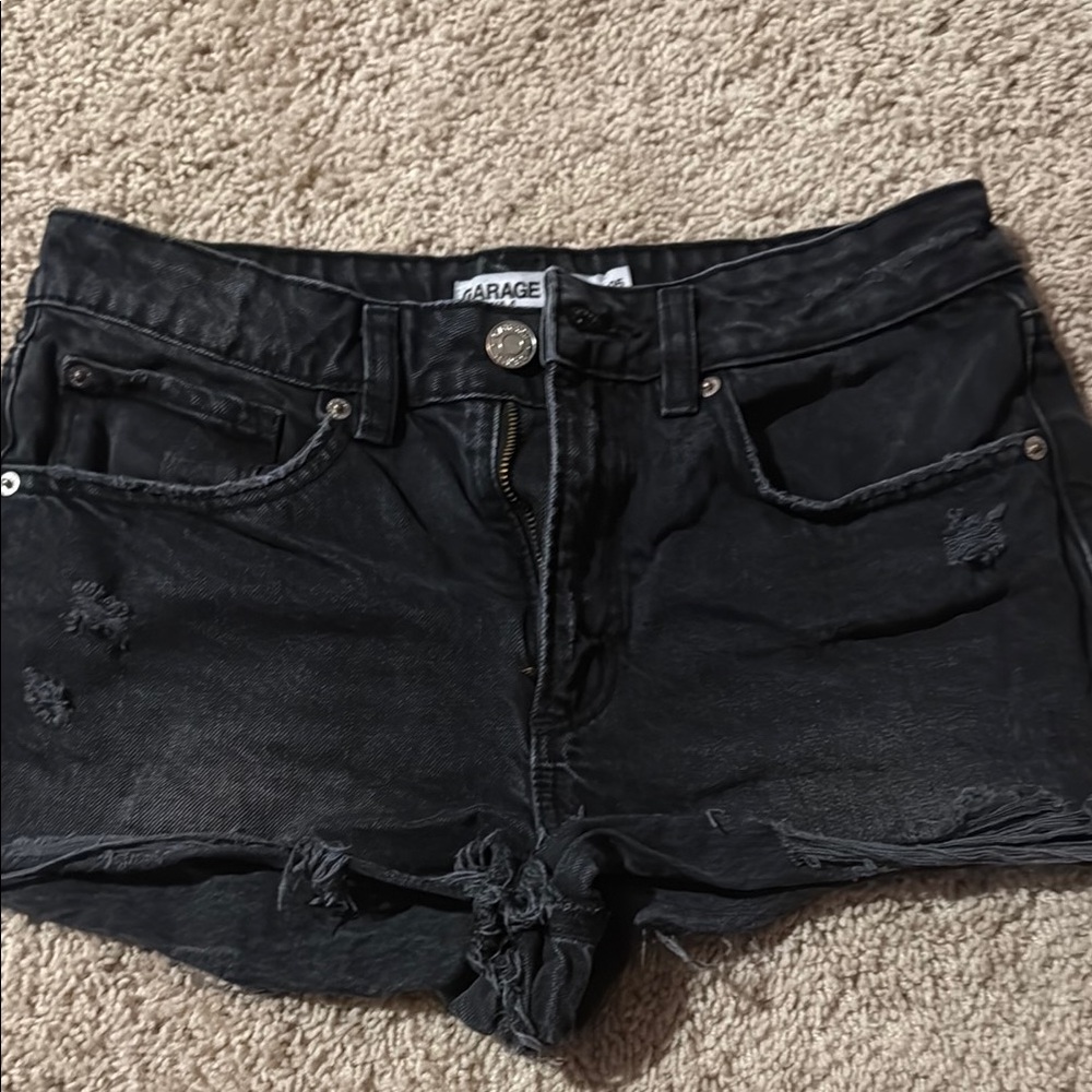 Garage Women's Black Denim Shorts